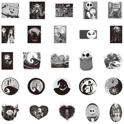 50PCS Cartoon Animation Christmas Fright Night Graffiti Sticker Luggage Scooter Mug Decoration Sticker