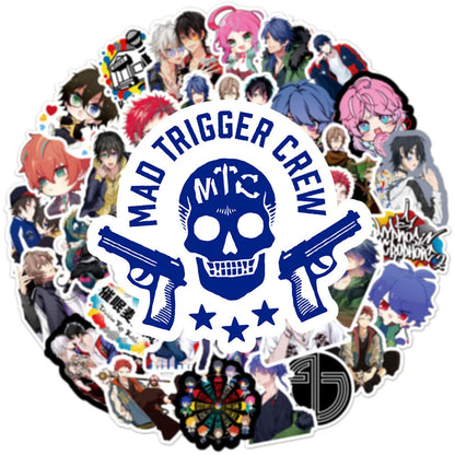 50PCS Anime Hypnosis Microphone Graffiti Guitar Skateboard Luggage Notebook Waterproof Helmet Gift Toy Sticker