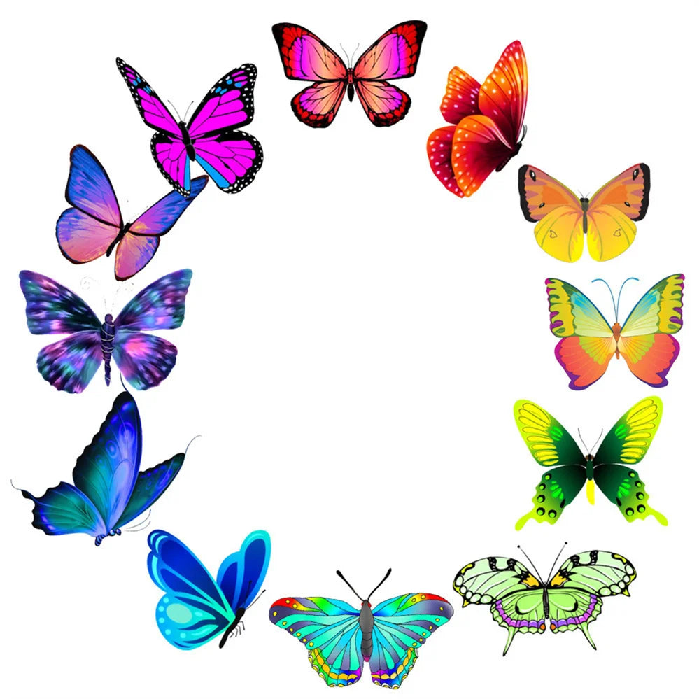 50PCS cartoon color symphony butterfly graffiti stickers, personalized DIY skateboard guitar graffiti diary suitcase decoration waterproof sticker toys