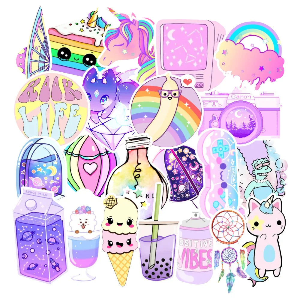 50PCS Zhang Xiaoqing Fresh Graffiti Stickers Refrigerator Notebook Water Cup Mobile Phone Stickers