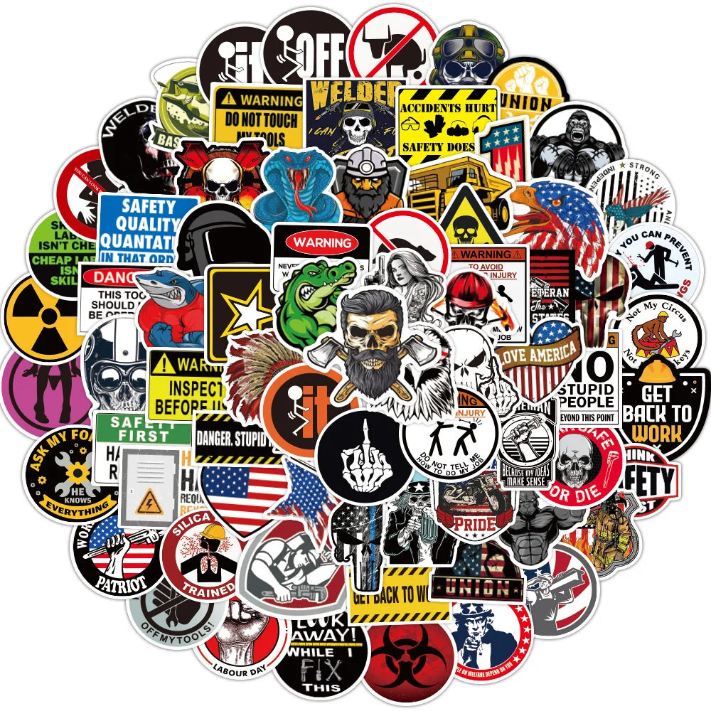 50PCS Classic LOGO Skateboard Graffiti Laptop Guitar Motorcycle Luggage Skateboard Bike Waterproof Sticker