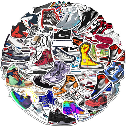 50PCS Tide Brand Sneaker Stickers Luggage Trolley Case Laptop Skateboard Guitar Mobile Phone Graffiti Sticker