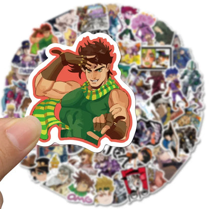 50PCS Japan anime JOJO cartoon graffiti passionate personality computer laptop luggage waterproof car stickers
