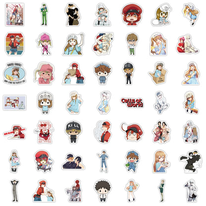 50PCS Animation Work Cell Cartoon Graffiti Waterproof Sticker Suitcase Notebook Skateboard Refrigerator Water Cup