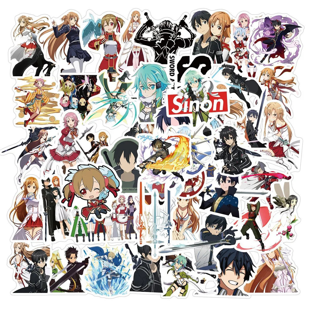 50PCS New Animation Sword Shenyu Graffiti Waterproof Sticker Suitcase Notebook Refrigerator Skateboard Water Cup