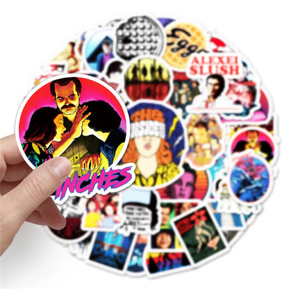 50PCS Stranger Things Cartoon Graffiti Stickers Luggage Laptop Phone Decoration Waterproof Stickers
