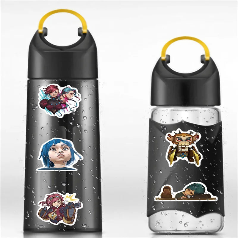 50PCS League of Legends Two Cities Battle Graffiti Stickers Luggage Notebook Handbook DIY Waterproof Sticker Toy