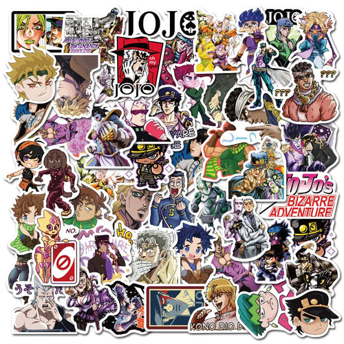 50PCS Japan anime JOJO cartoon graffiti passionate personality computer laptop luggage waterproof car stickers