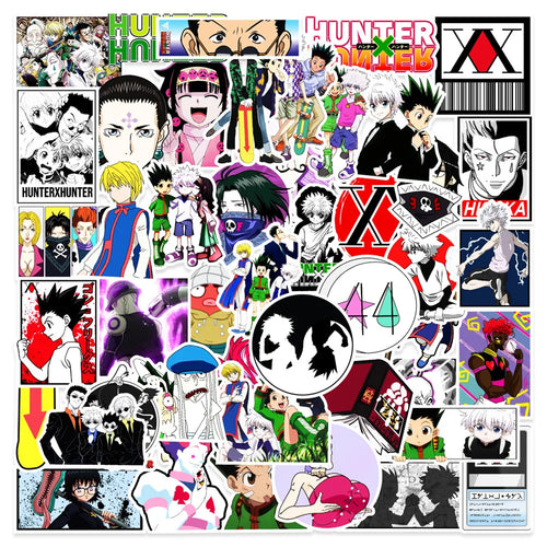 50PCS New Hunter x Hunter Graffiti Anime Laptop Guitar Motorcycle Luggage Skateboard Bike Waterproof Sticker