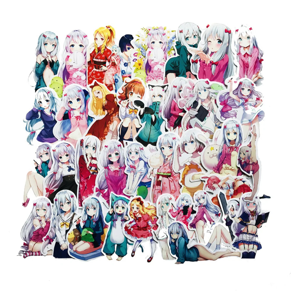 50pcs Popular Japanese Cartoon Teacher Elomanga Graffiti Sticker Trunk Waterproof Sticker