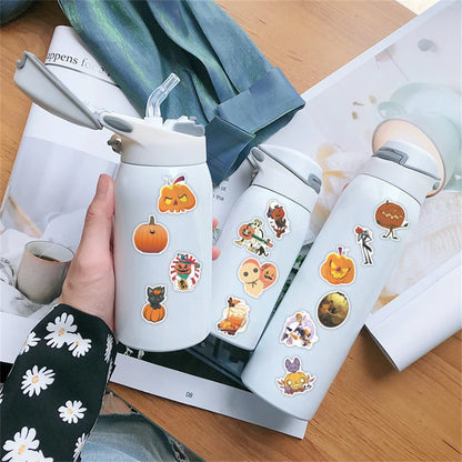 50PCS Halloween Pumpkin Graffiti Sticker Laptop Guitar Luggage Skateboard Bike Waterproof Sticker