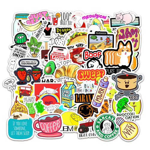 50PCS Vine Department Personality Graffiti Sticker Laptop Scooter Refrigerator Decoration Sticker