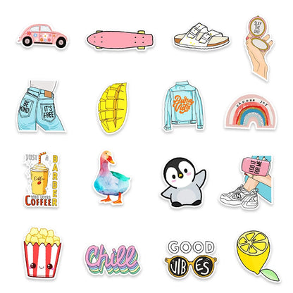 50PCSins Small Fresh Graffiti Stickers Computer Water Cup Kettle Skateboard Decoration Stickers
