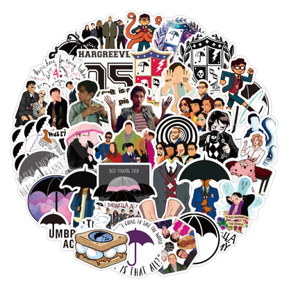 50PCS American Drama Umbrella College Graffiti Sticker Waterproof Suitcase Notebook Refrigerator Water Cup Sticker