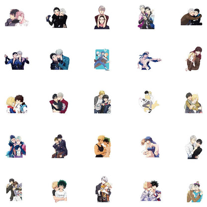 50PCS Game BL; Yaoi Animation Personalized Graffiti Waterproof Sticker Notebook Refrigerator Skateboard Water Cup