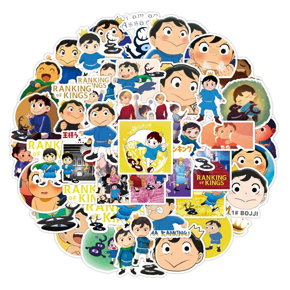 50PCS New Animation King Ranking Personalized Decoration Graffiti Waterproof Sticker Water Cup Skateboard Helmet