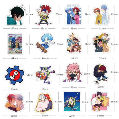 50PCS Art Illustration Popular Creative Cartoon Animation Game SK8 Unlimited Character Series Decorative Style Graffiti Stickers Personality Fashion Creative DIY Exquisite Decorative Decals Suitable For Cups, Helmets, Skateboards Popular Stickers Toys