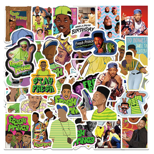50PCS Film Fresh Prince Wonderful Things Graffiti Waterproof Sticker Suitcase Notebook Refrigerator StationeryBox