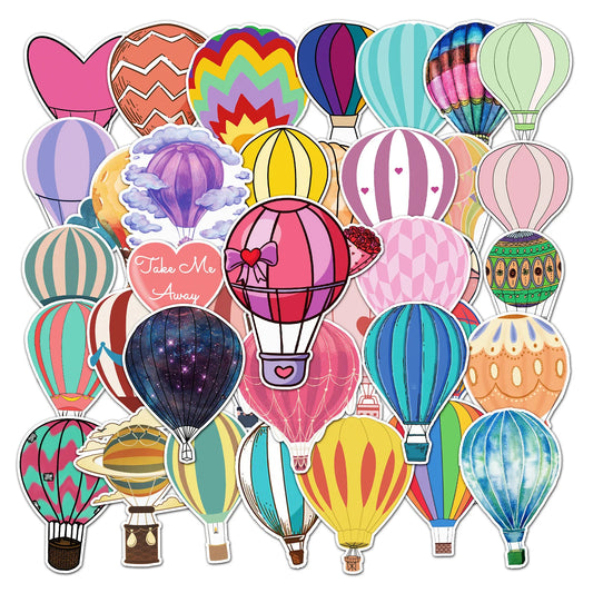 50PCS Hot Air Balloon Cartoon Cute Little Fresh Graffiti Waterproof Sticker Suitcase Notebook Refrigerator Helmet