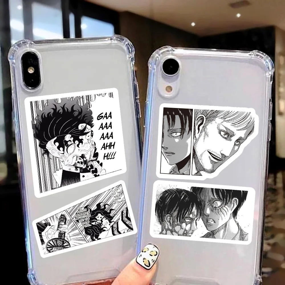 50PCS Mixed Anime Graffiti Demon Slayer/Tokyo Avengers/Hero Academy/Manga Style Helmet Laptop Cute Sticker