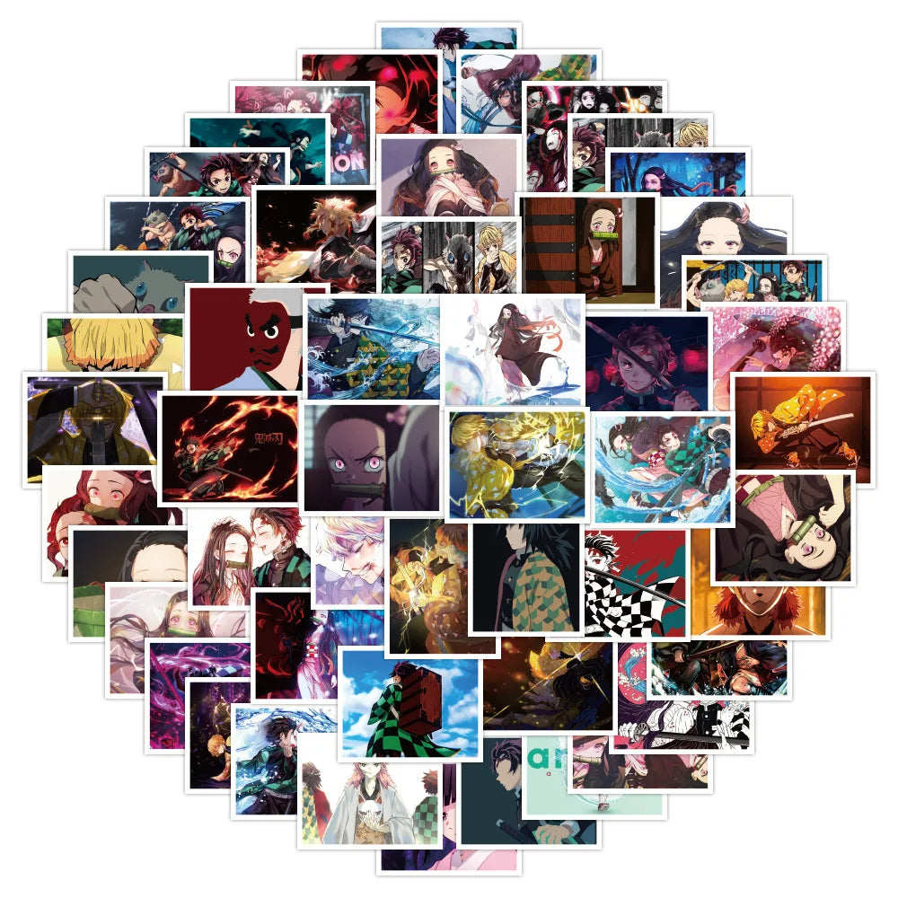 50PCS Do Not Repeat The New Ghost Slayer Blade Riman Graffiti Stickers Laptop Trunk Guitar Water Cup Waterproof Stickers