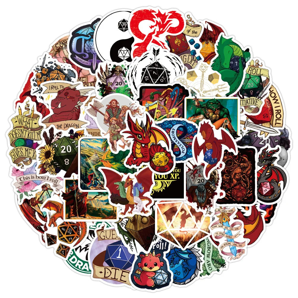 50PCS Anime Game Cartoon Graffiti Sticker Luggage Notebook Water Cup Stationery Sticker