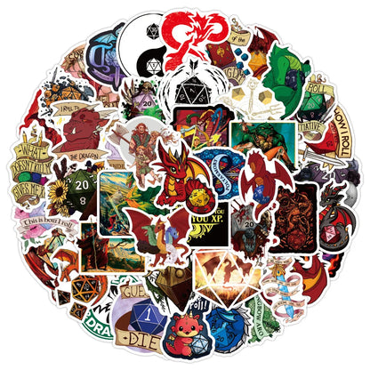 50PCS Anime Game Cartoon Graffiti Sticker Luggage Notebook Water Cup Stationery Sticker