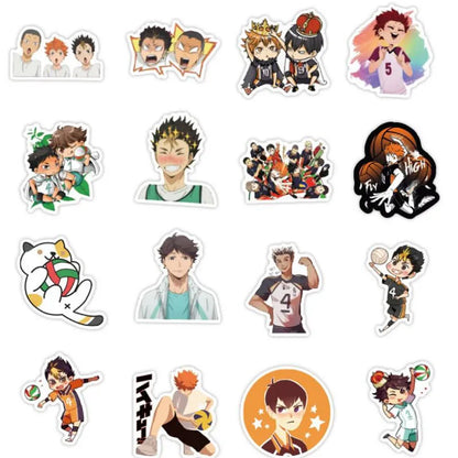 50PCS Volleyball Teenager Cartoon Anime Boy Toy Graffiti Laptop Luggage Skateboard Guitar Waterproof Sticker