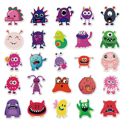 50PCS Small Monster Cartoon Cute Reward iPad Graffiti Waterproof Sticker Suitcase Notebook RefrigeratorHelmet