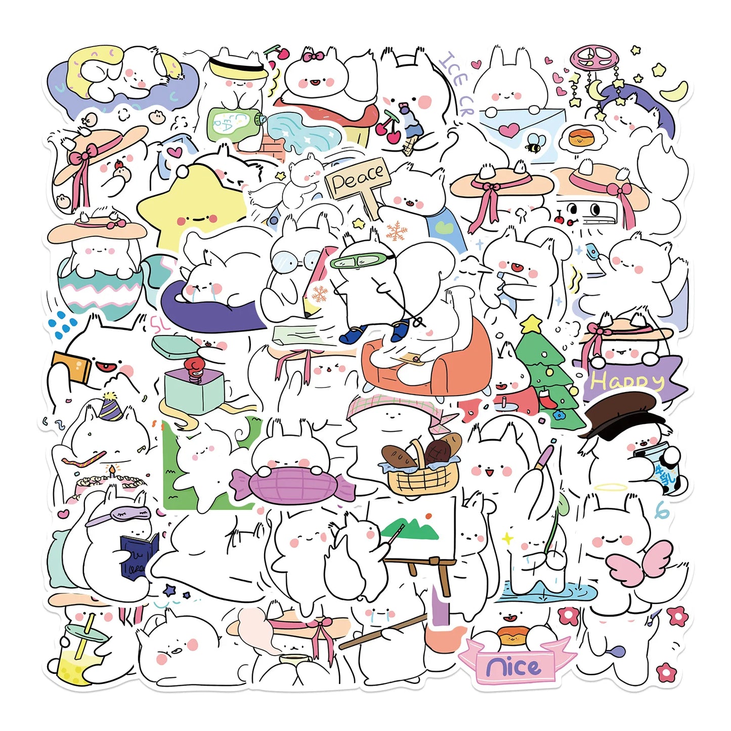 50pcs Baby Squirrel Graffiti Personality DIY Decoration Suitcase Mobile Phone Case Guitar Toy Sticker