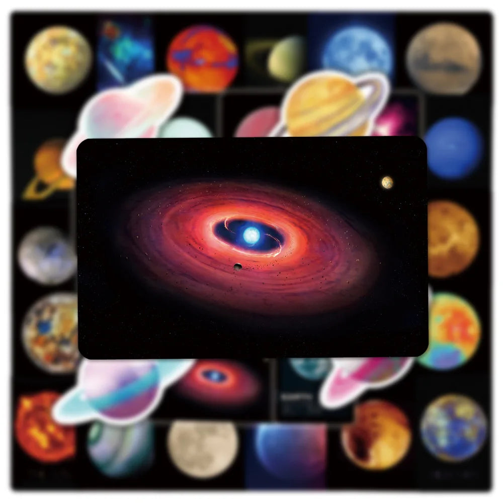 50PCS New Universe Stars Cartoon Personalized Decoration Graffiti Waterproof Sticker Notebook Refrigerator Helmet