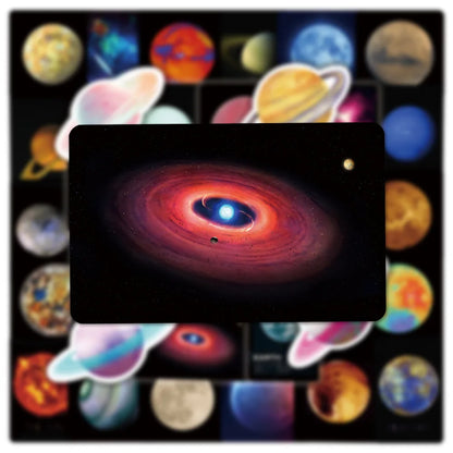 50PCS New Universe Stars Cartoon Personalized Decoration Graffiti Waterproof Sticker Notebook Refrigerator Helmet