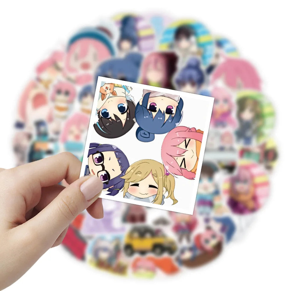 50PCS Girls Cute Cartoon Stickers Suitable for Water Cup Luggage Laptop Computer Refrigerator Decoration Sticker