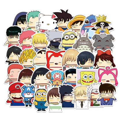 50PCS New Cartoon Face Holding Action Graffiti Decoration Suitcase Guitar Waterproof StickerNew Cartoon Face Holding Action Graffiti Decoration Suitcase Guitar Waterproof Sticker