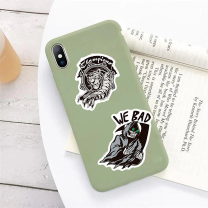 100PCS Cool Helmet Fashion Logo Graffiti Sticker Laptop Skateboard Mobile Phone PVC Gift Toy Waterproof Sticker