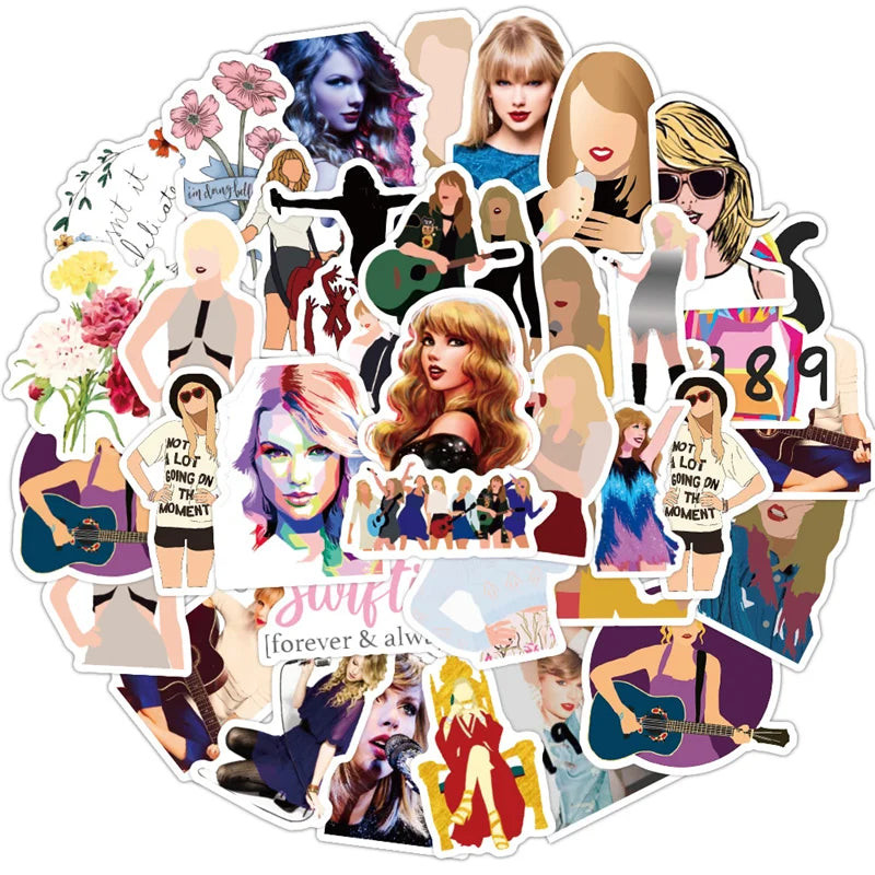 50PCS Taylor Singer Game Graffiti Sticker Suitcase Car Motorcycle Mobile Phone Sticker Personality Decoration