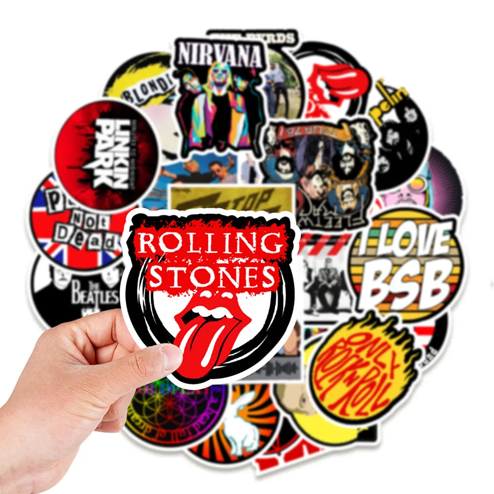 50PCS Nostalgic Music Personalized Graffiti Waterproof Sticker Suitcase Notebook Refrigerator Skateboard WaterCup