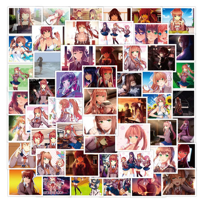 50pcs Monica DIY Luggage Guitar Toy Sticker Wholesale of Japanese Animation and Literature Department
