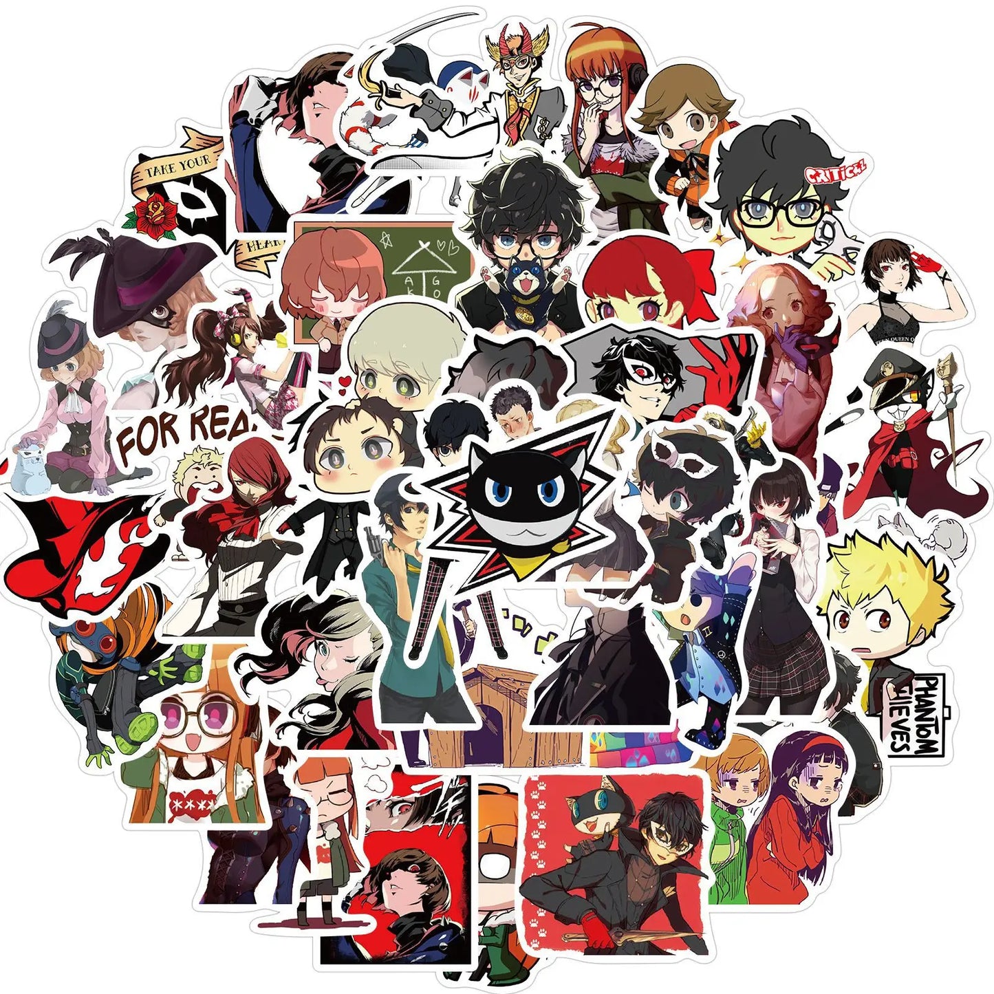 50PCS cartoon Japanese anime Shin Megami Reincarnation game decorative style graffiti stickers, personalized, fashionable and creative DIY exquisite decorative decal cups, helmets, skateboard popular sticker toys