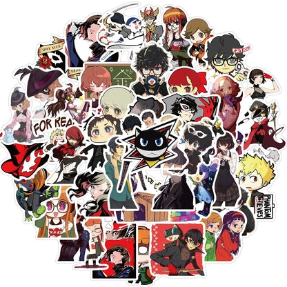 50PCS cartoon Japanese anime Shin Megami Reincarnation game decorative style graffiti stickers, personalized, fashionable and creative DIY exquisite decorative decal cups, helmets, skateboard popular sticker toys