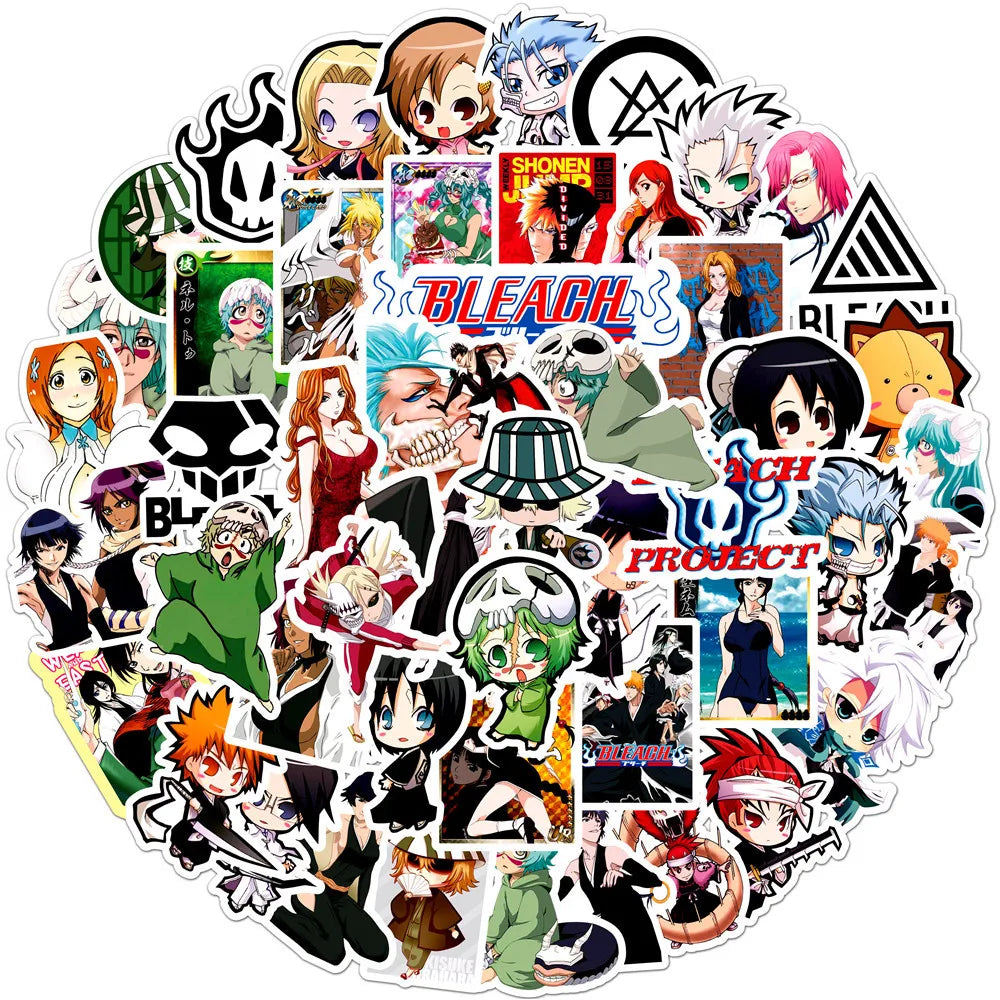 50PCS Bleach Realm Animation Graffiti Sticker Waterproof Suitcase Notebook Mobile Phone ChildrenWaterproofSticker