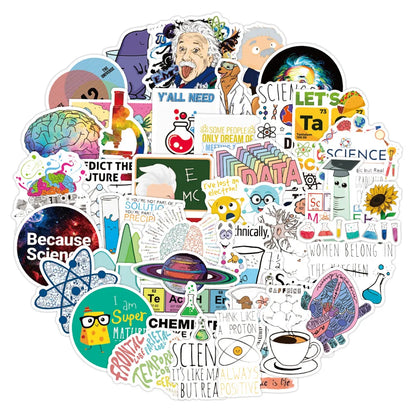 50PCS New Scientific Chemistry Laboratory Graffiti Sticker Waterproof  Suitcase Notebook Skateboard Refrigerator