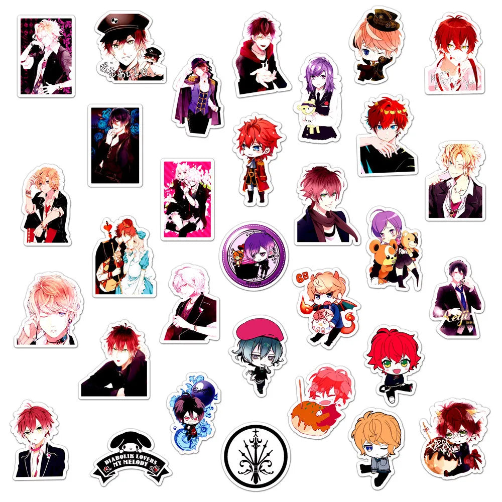 50PCS Diabolik Lovers Devil Lover Graffiti Waterproof Sticker Trolley Case Notebook Car Refri gerator Helmet Water Cup
