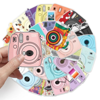 50PCS Camera Trend Creative Graffiti Sticker Luggage Scooter Tablet Computer Car Cartoon Decoration Sticker