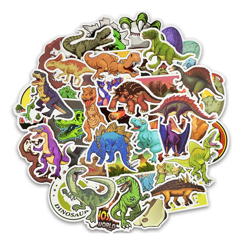 50PCS     DinosaurSeries Graffiti Sticker Personality Cartoon Sticker Car Trunk Skateboard Guitar Computer Sticker