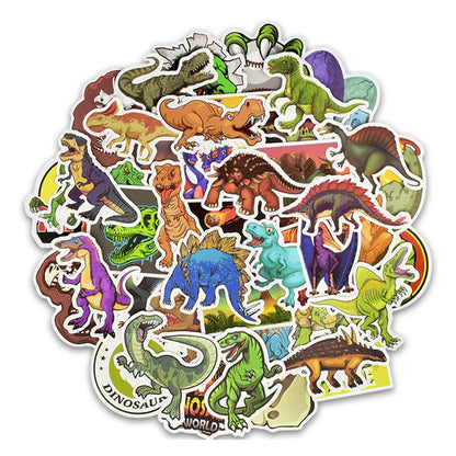 50PCS     DinosaurSeries Graffiti Sticker Personality Cartoon Sticker Car Trunk Skateboard Guitar Computer Sticker
