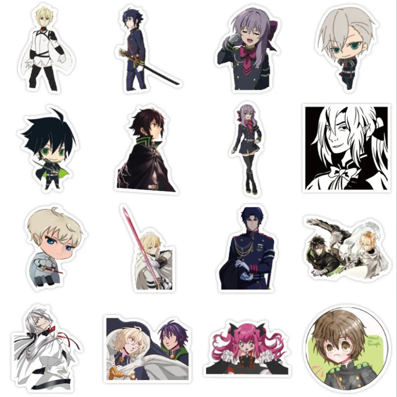 50PCS cartoon post-apocalyptic six-winged Angel Japanese anime graffiti stickers, personalized DIY luggage, luggage guitar, car decoration sticker toys