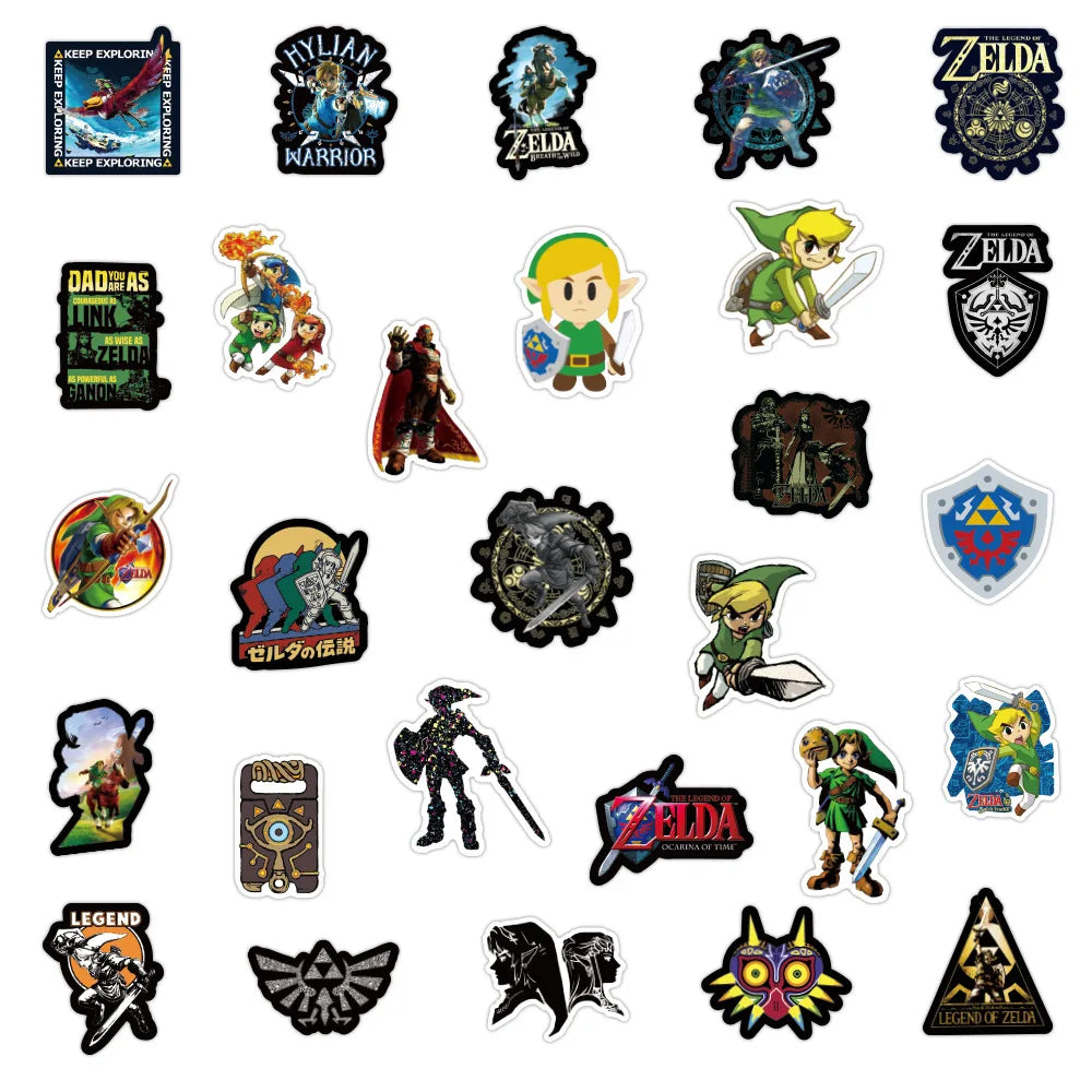50PCS Zelda Legend Personalized Decoration Graffiti Waterproof Sticker Suitcase Notebook Refrigerator Skateboard