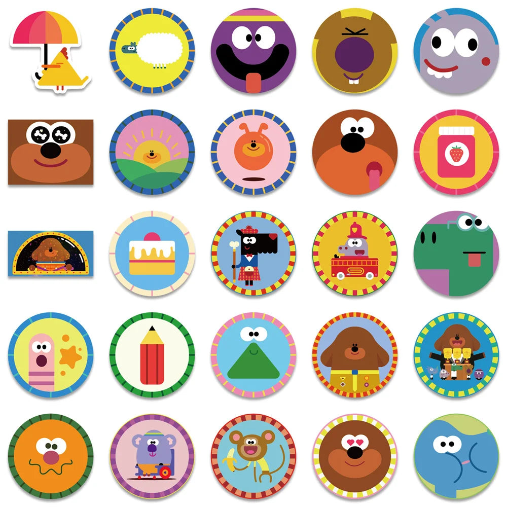 50PCS cartoon animation hi dog teacher stickers hand account notebook luggage waterproof stickers