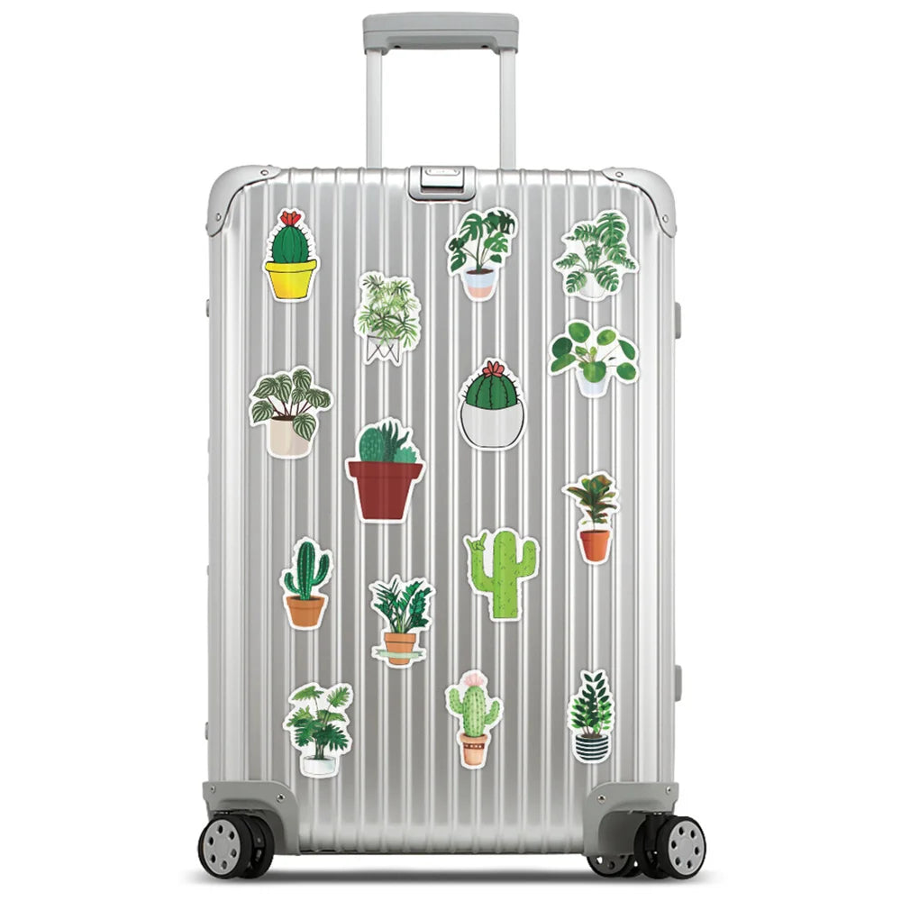 50PCS Green Plant Graffiti Sticker Waterproof Luggage Laptop Scooter Computer Refrigerator Water Cup Sticker